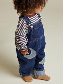 Claude & Co Kids' Denim Dungarees, Indigo - view 2, Indigo