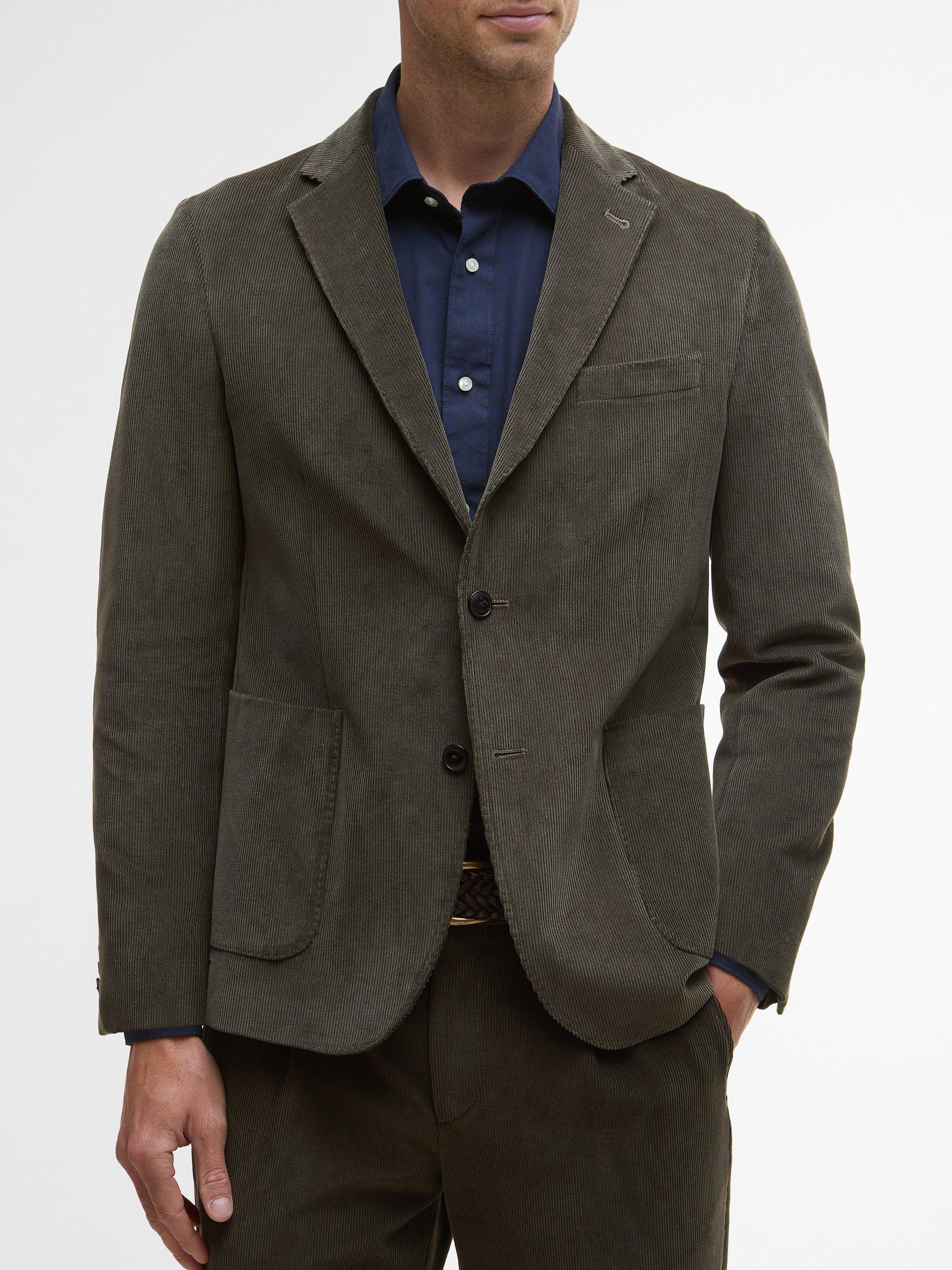 Product image 2 of 7, which shows Barbour Wallington Cord Blazer, Olive, 44R