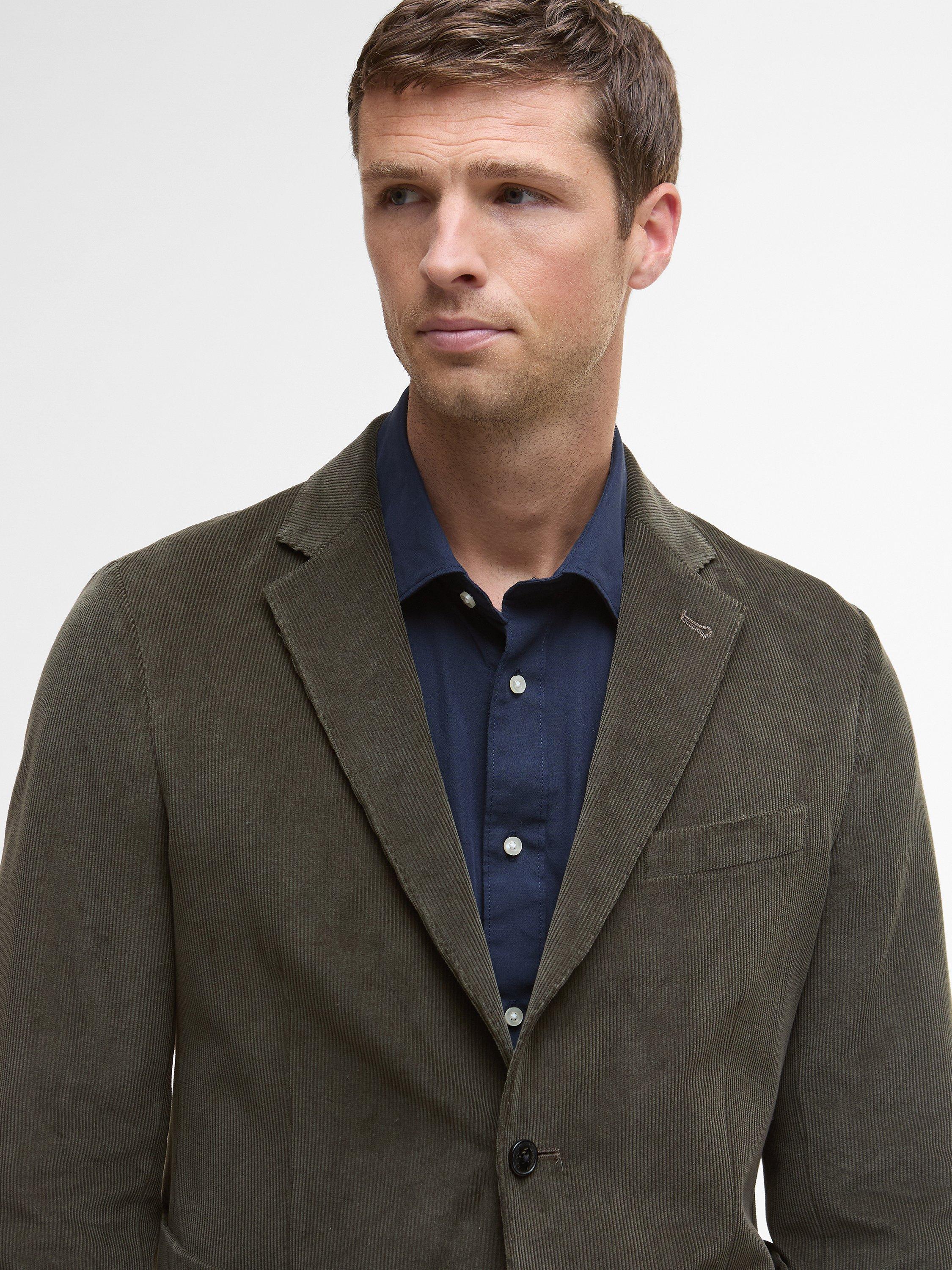 Product image 3 of 7, which shows Barbour Wallington Cord Blazer, Olive, 44R