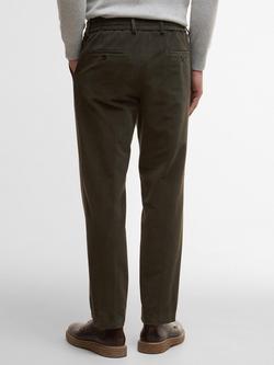 Barbour Wallington Straight Fit Cotton Blend Cord Suit Trousers, Olive - view 2, Olive