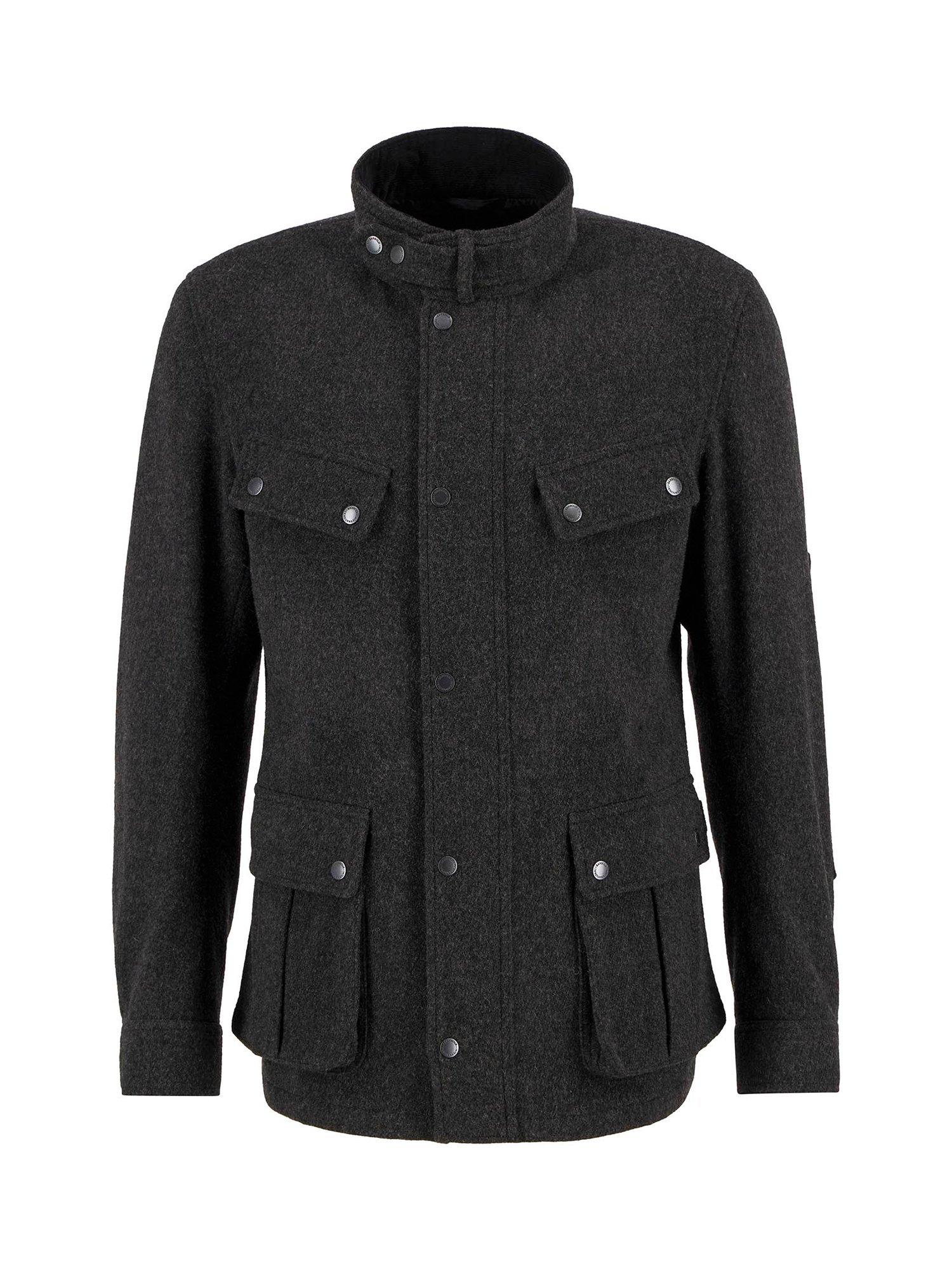 Barbour International Duke Cotton Blend Field Jacket, Charcoal Marl