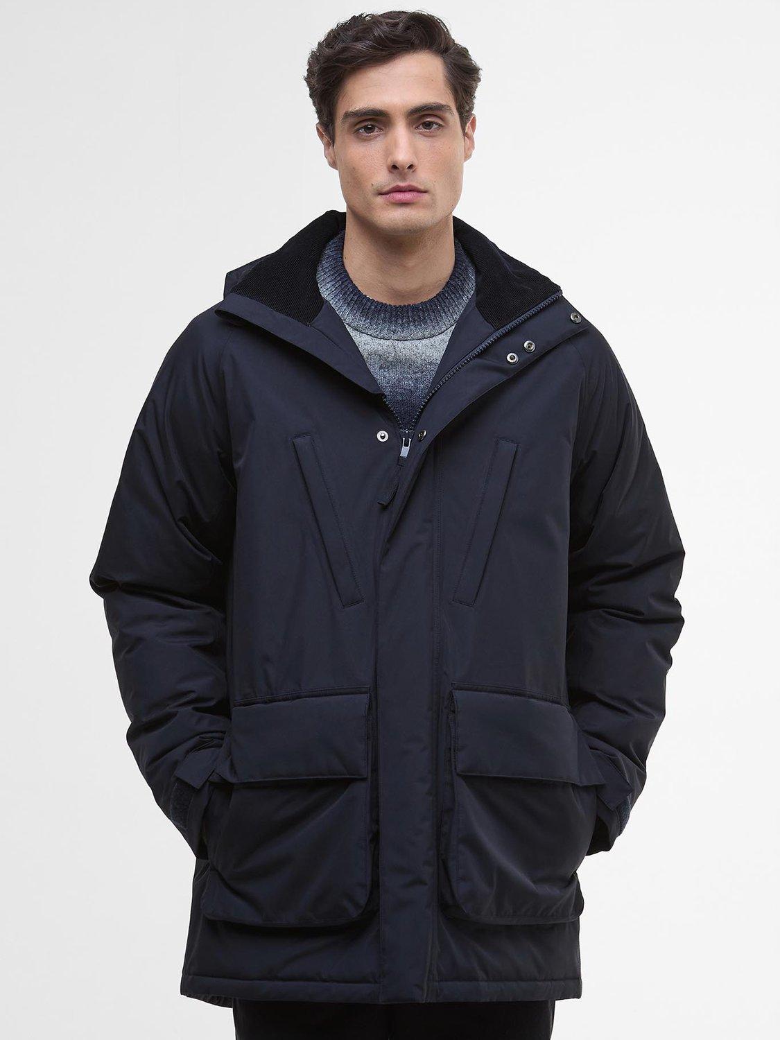 Barbour International Willett Waterproof Parka Jacket, Dark Navy