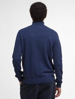 Barbour Hector Wool Roll Neck Jumper, Navy Marl - view 2, Navy Marl