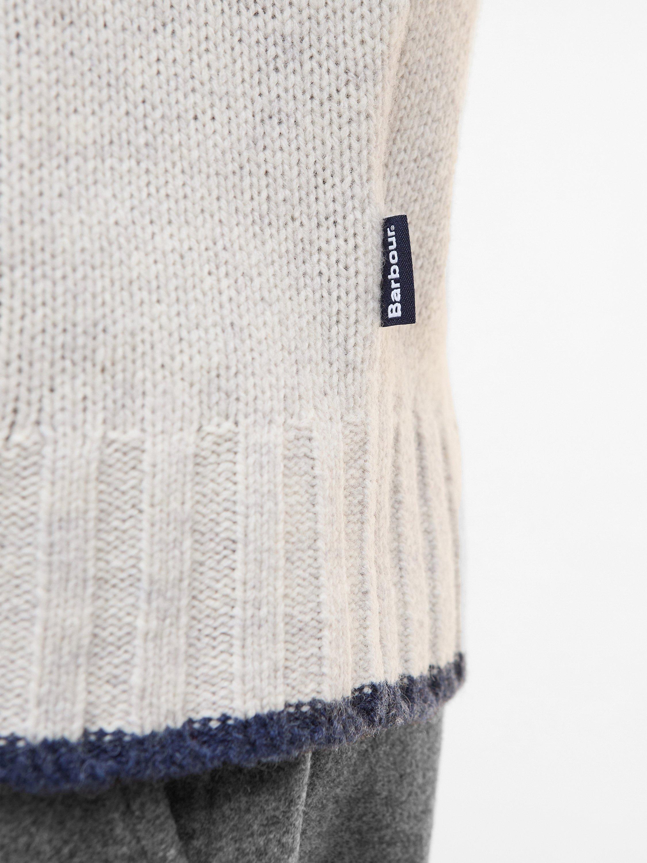Product image 7 of 7, which shows Barbour Hewton Geometric Wool Roll Neck Jumper, Whisper White, M