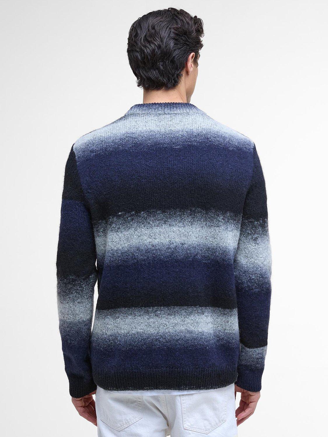 Product image 2 of 7, which shows Barbour International Vector Wool Blend Crew Neck Jumper, Black, M