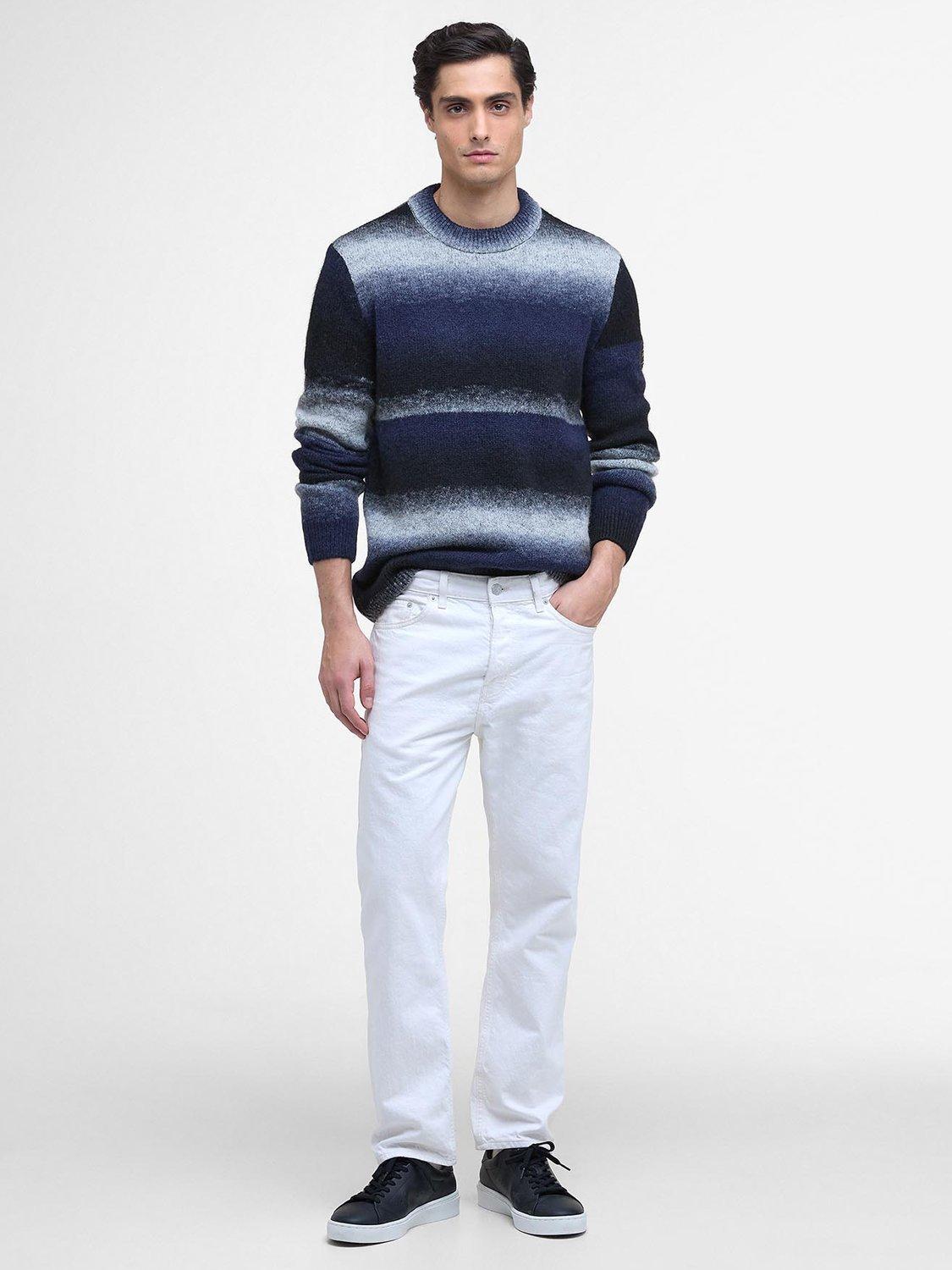 Product image 3 of 7, which shows Barbour International Vector Wool Blend Crew Neck Jumper, Black, M