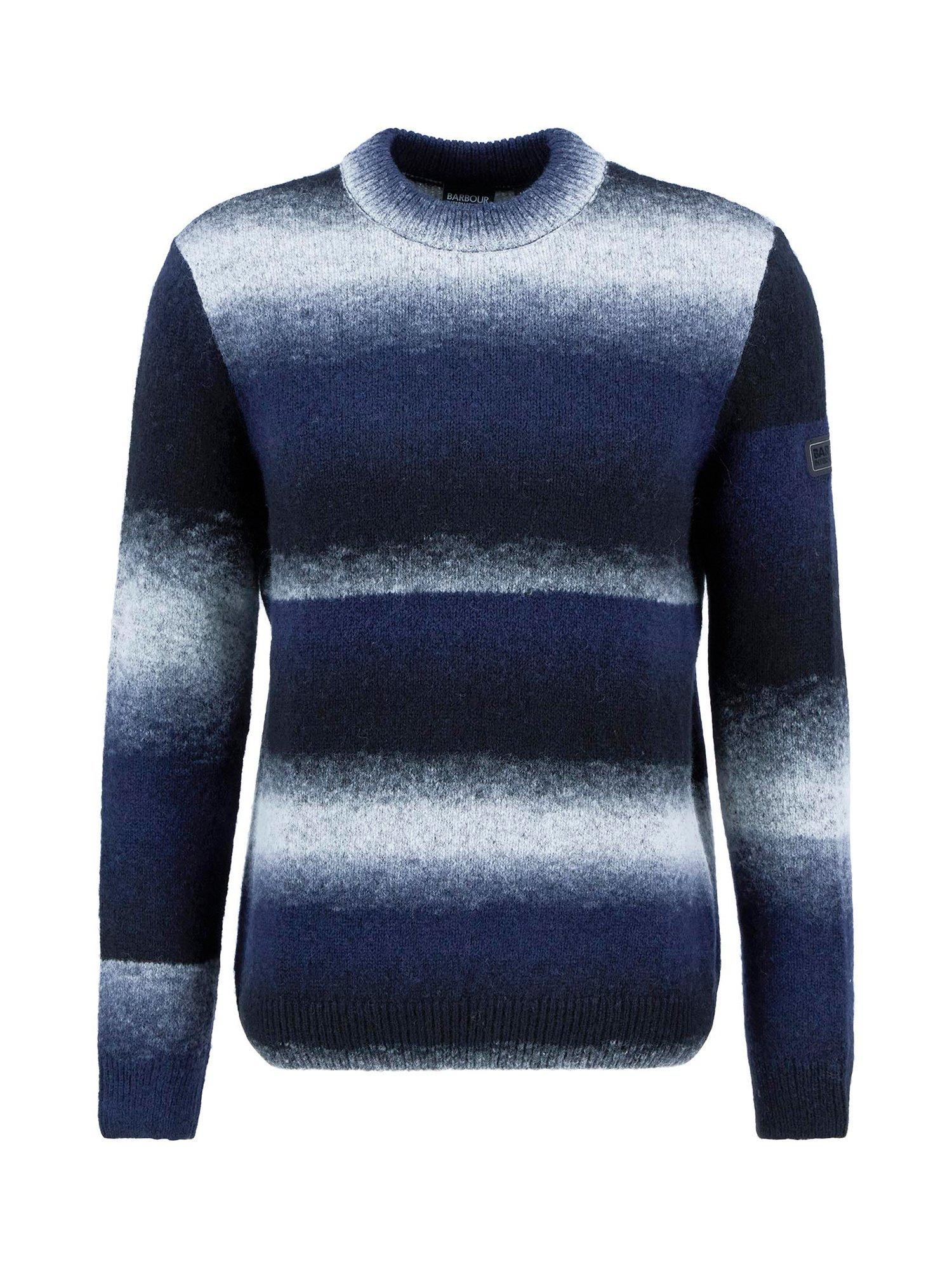 Product image 4 of 7, which shows Barbour International Vector Wool Blend Crew Neck Jumper, Black, M