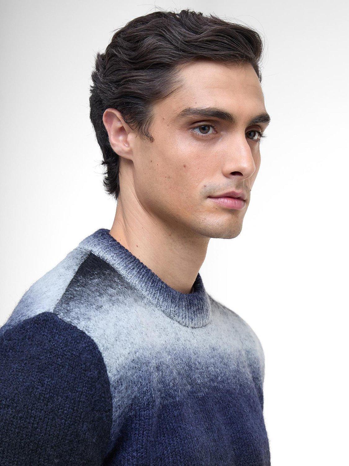 Product image 5 of 7, which shows Barbour International Vector Wool Blend Crew Neck Jumper, Black, M