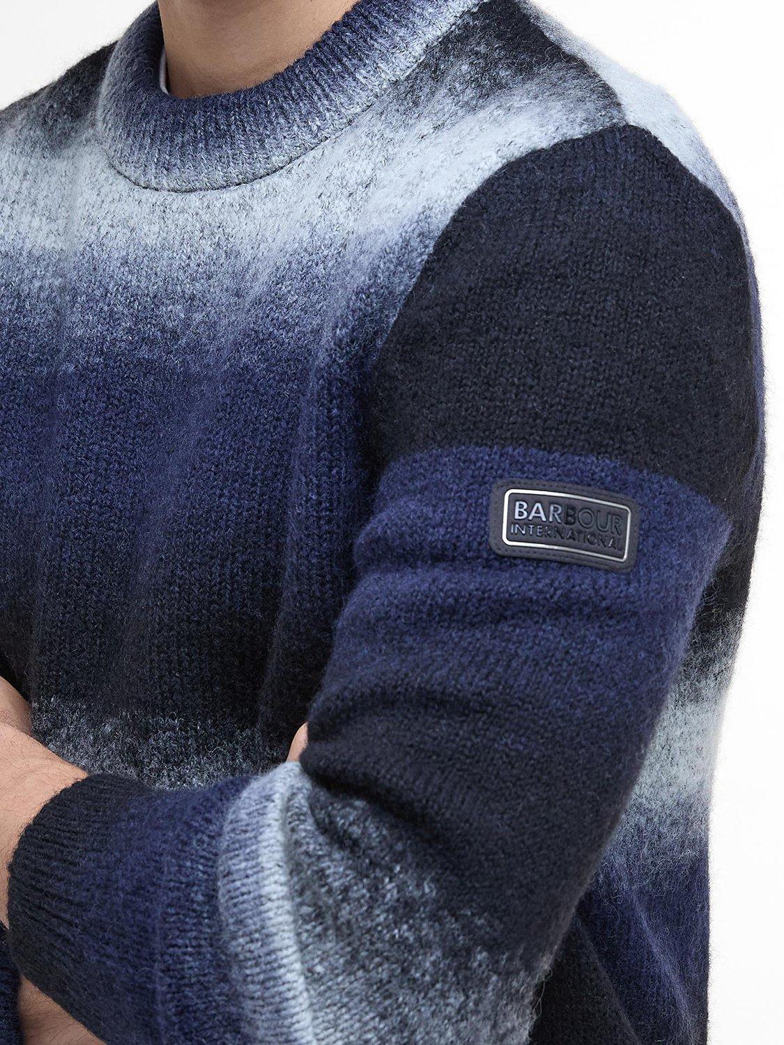 Product image 7 of 7, which shows Barbour International Vector Wool Blend Crew Neck Jumper, Black, M