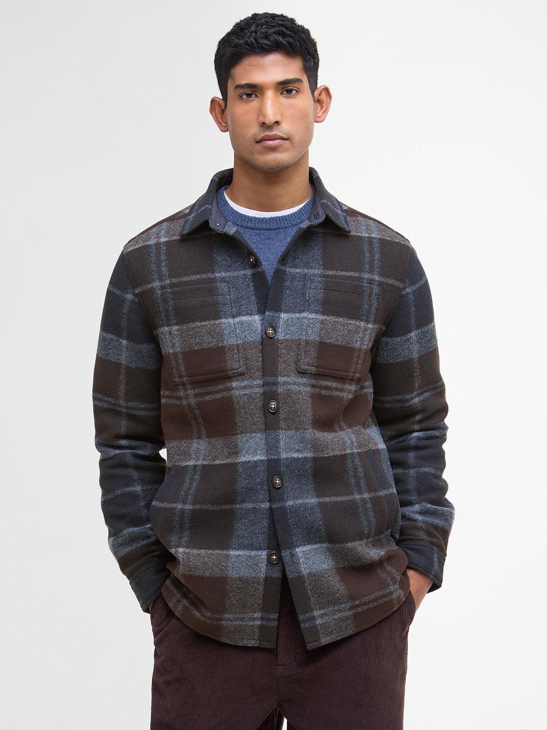 Barbour Chapter Regular Fit Tartan Check Overshirt, Midnight Oak Tartan
