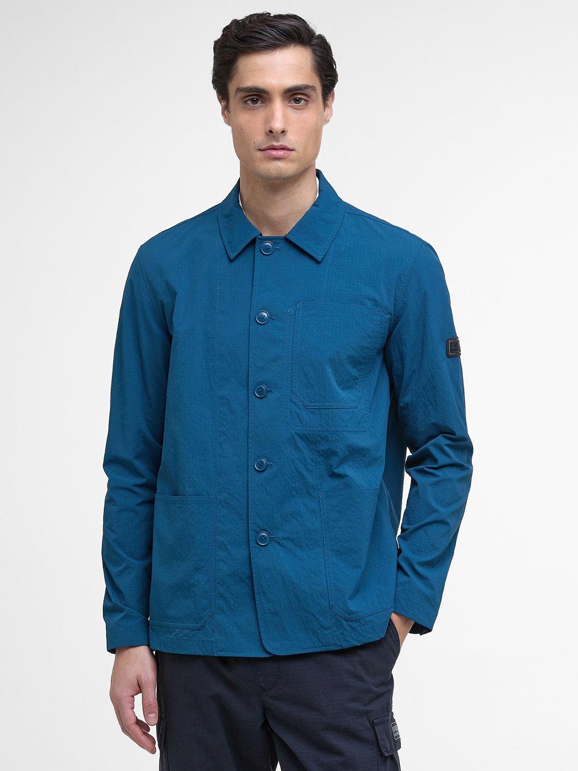 Product image 1 of 7, which shows Barbour International Douglas Regular Fit Overshirt, Shaded Emerald, L