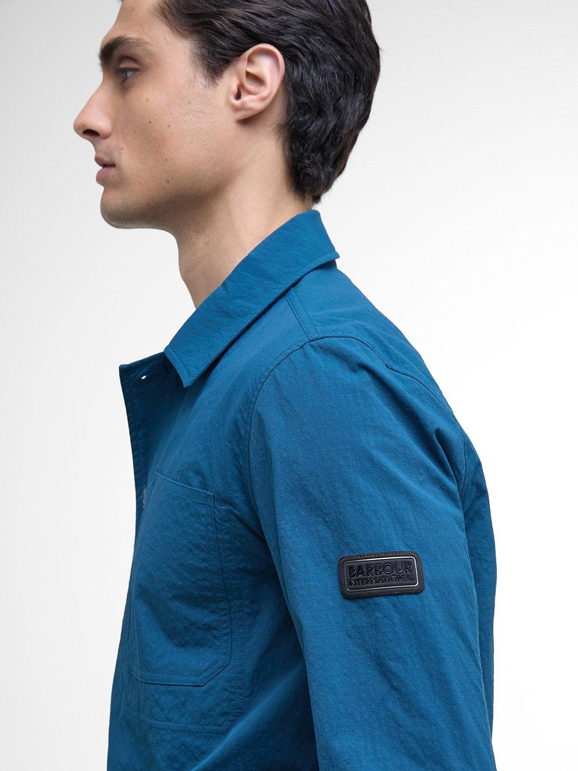 Product image 6 of 7, which shows Barbour International Douglas Regular Fit Overshirt, Shaded Emerald, L