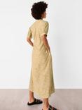Whistles Petite Tiger Flame Midi Dress, Green/Multi