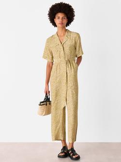 Whistles Petite Kelly Tiger Flame Jumpsuit, Green/Multi, Green/Multi