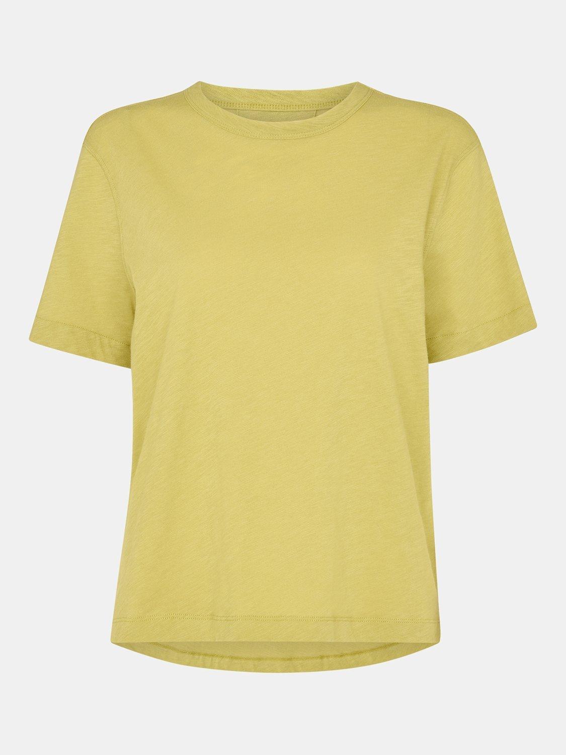 Product image 5 of 5, which shows Whistles Emily Ultimate Cotton T-Shirt, Green, XS