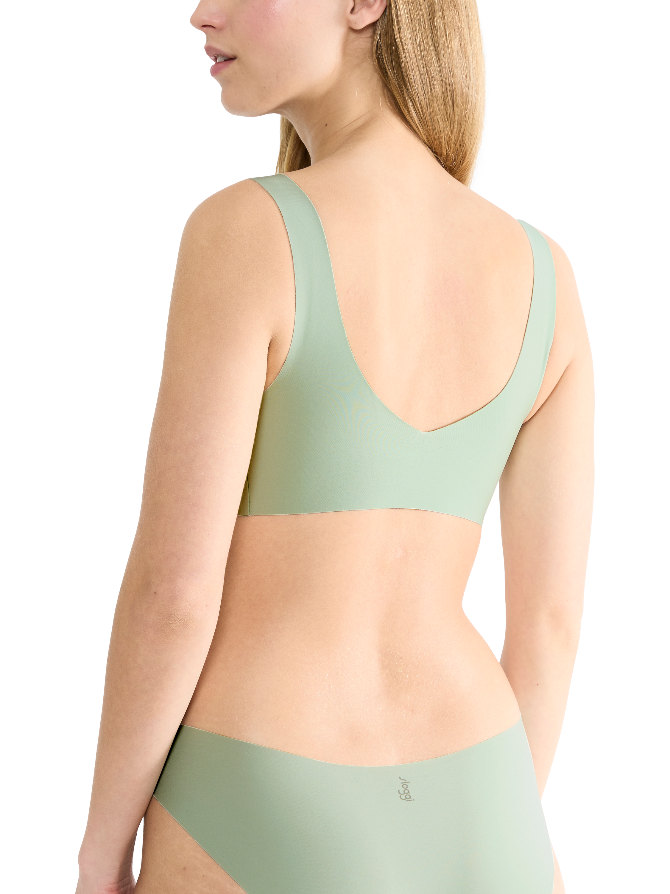 Product image 2 of 7, which shows sloggi ZERO Feel 2.0 Bralette, Moroccan Mint, XS