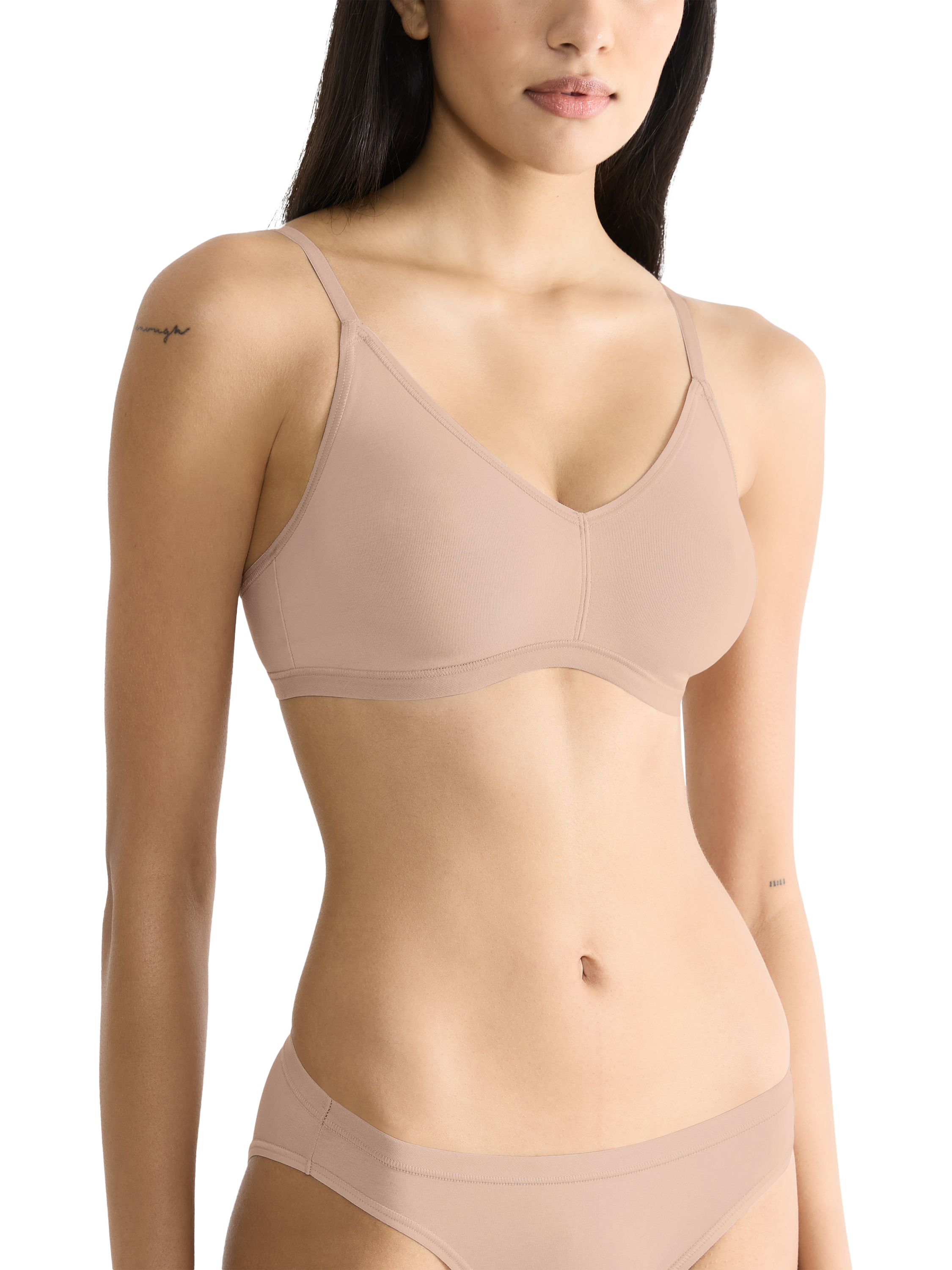Product image 1 of 5, which shows sloggi Go Daily Cotton Soft Bra, New Beige, L