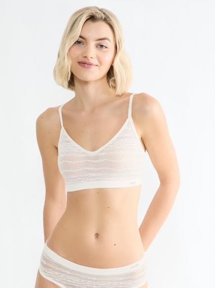 sloggi FREE Evolve Push-Up Lace Bra, Silk White