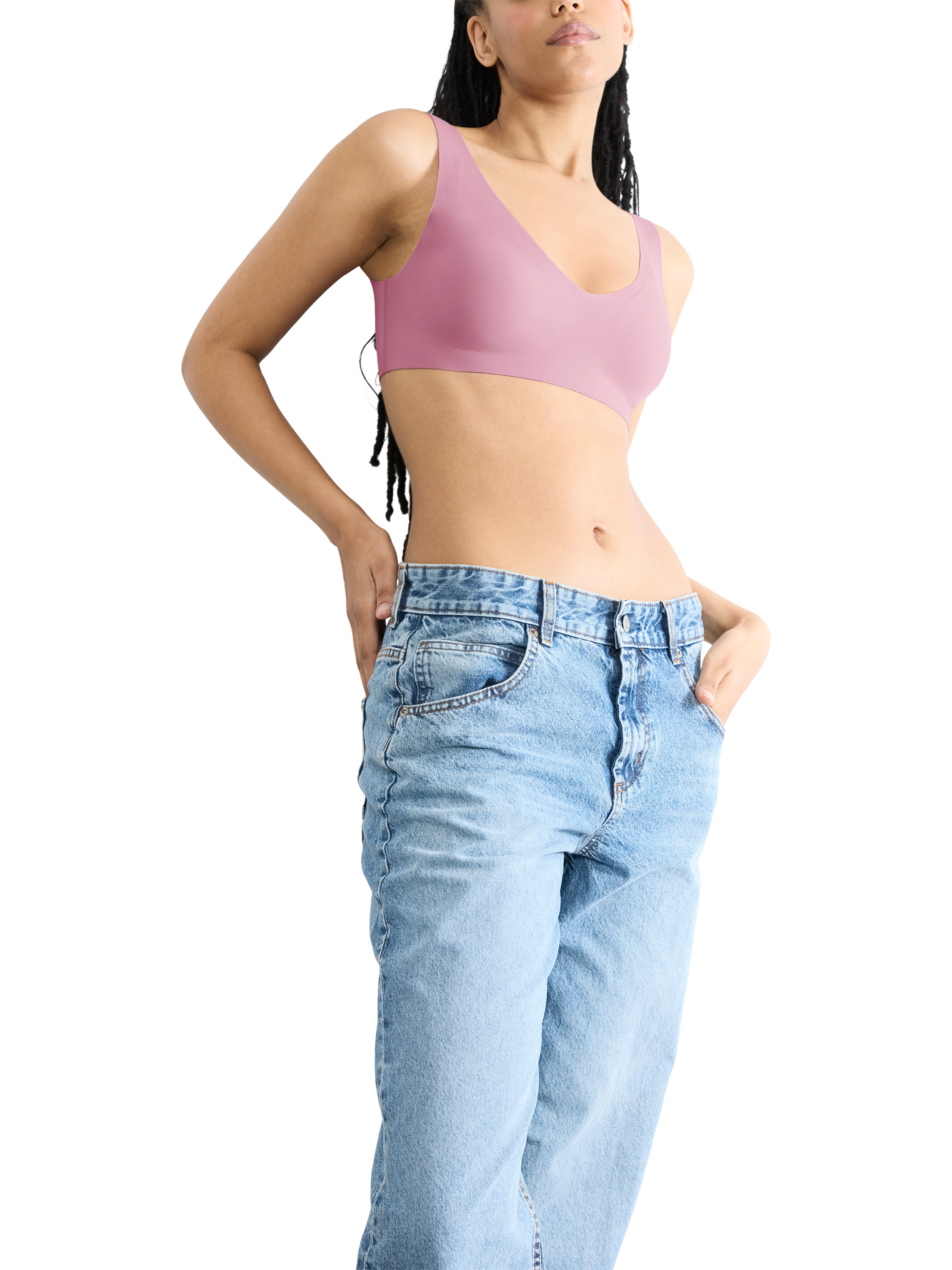 Product image 4 of 7, which shows sloggi ZERO Feel 2.0 Bralette, Purple, XS