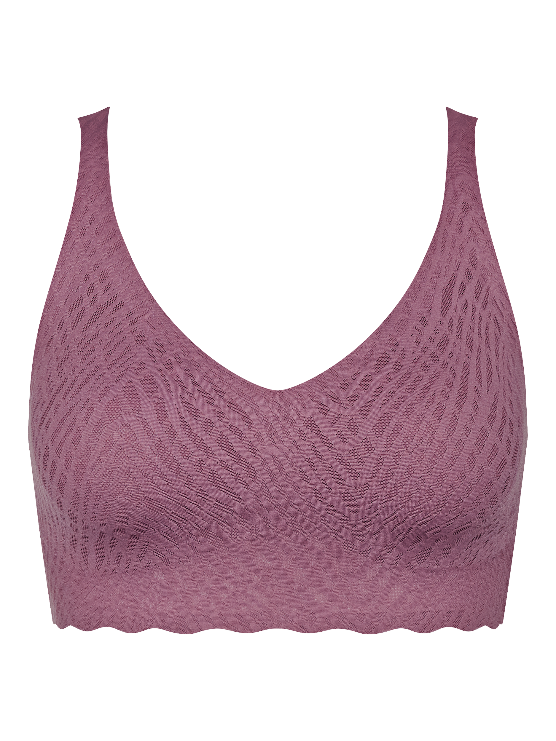 Product image 5 of 7, which shows sloggi ZERO Feel Bliss Bralette, Lila Clover, XS