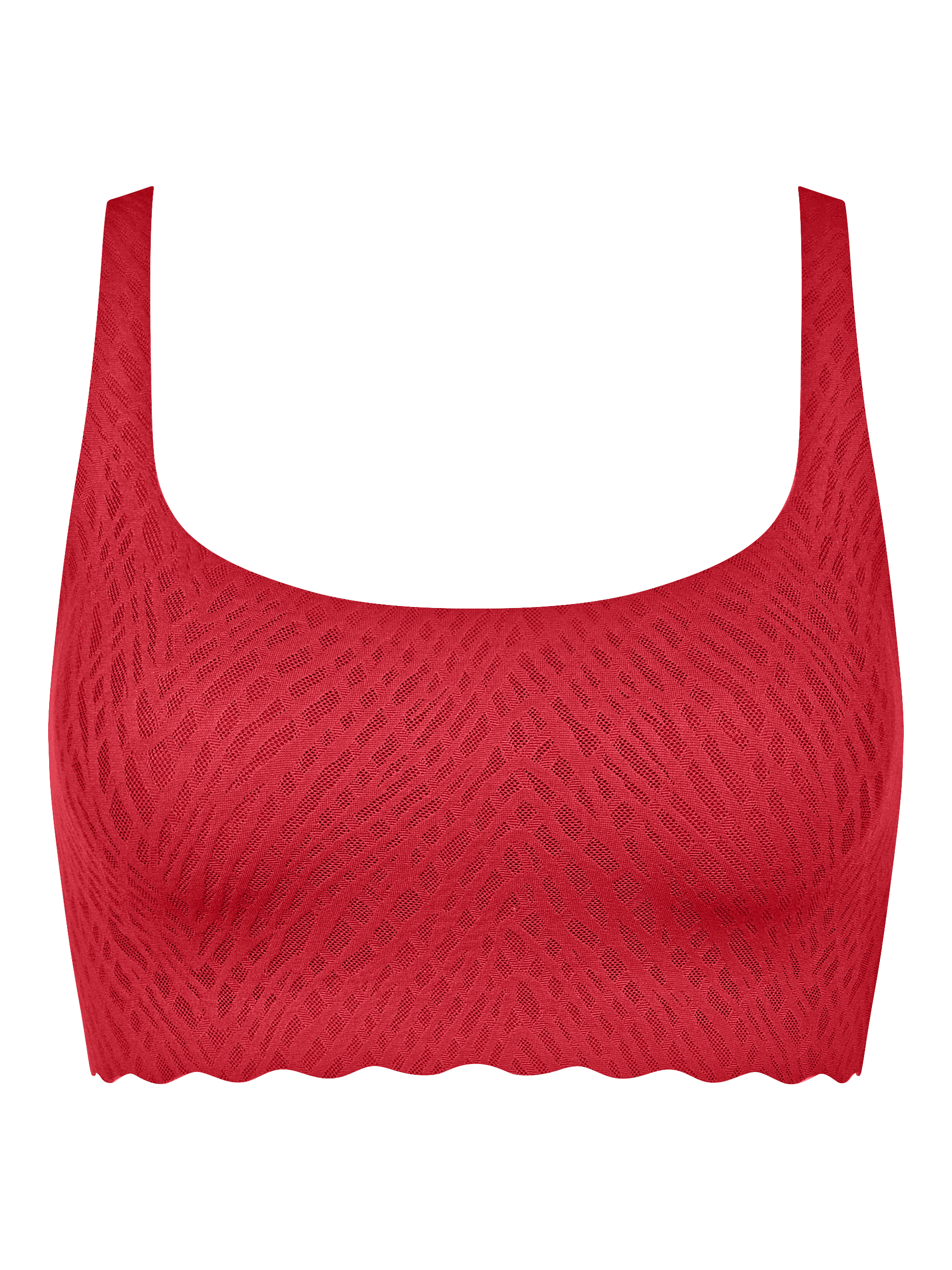 Product image 6 of 8, which shows sloggi ZERO Feel Bliss Crop Top, Shanghai Red, XS