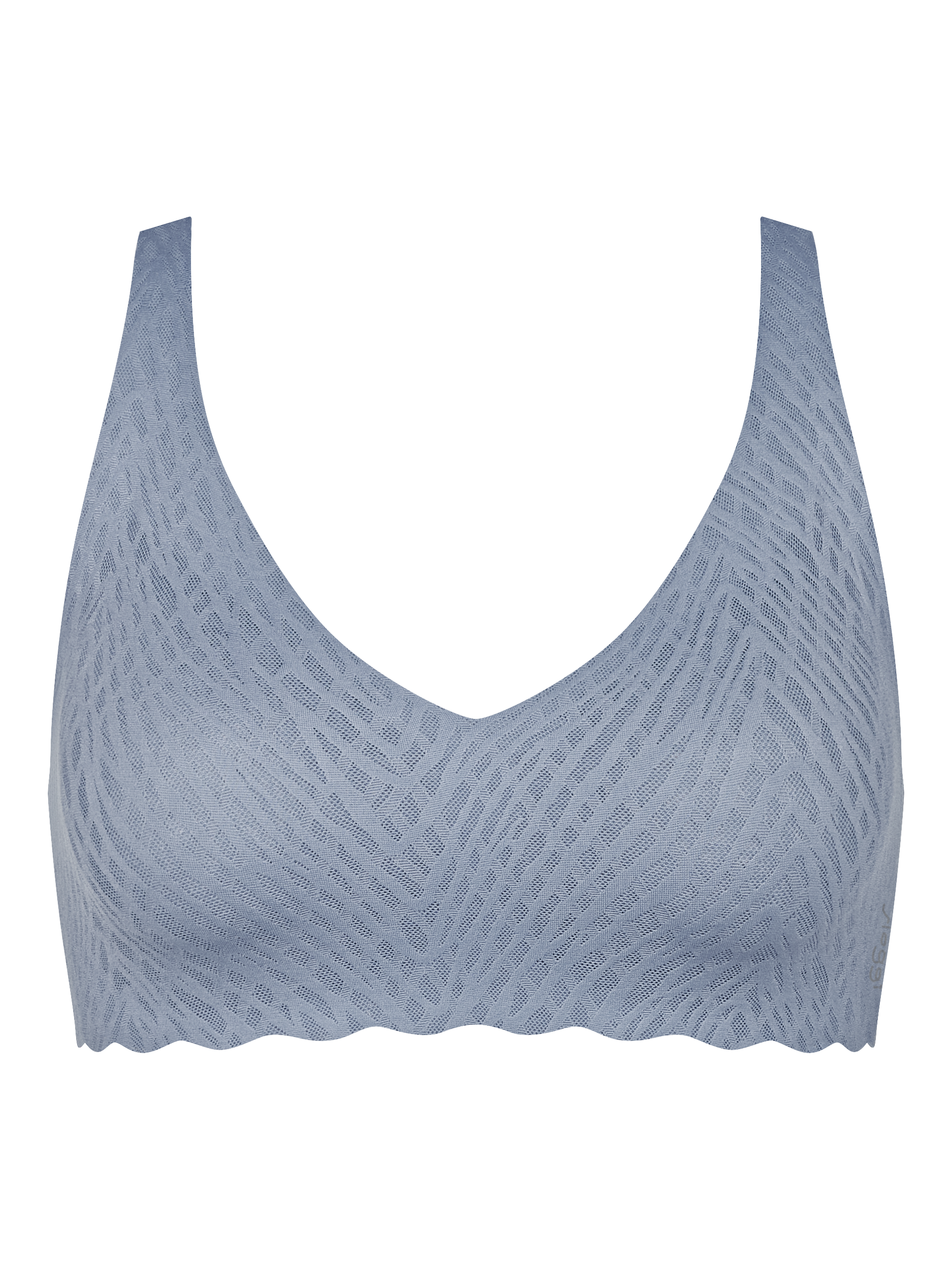Product image 5 of 7, which shows sloggi ZERO Feel Bliss Soft Bra, Bluish Grey, L