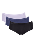 sloggi Basic Midi Knickers, Pack of 3, Multi/Purple