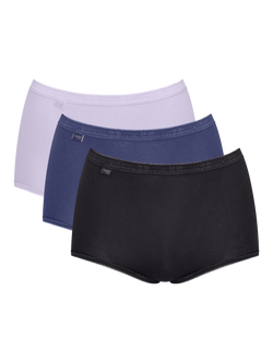 sloggi Basic Maxi Knickers, Pack of 3, Lilac/Multi