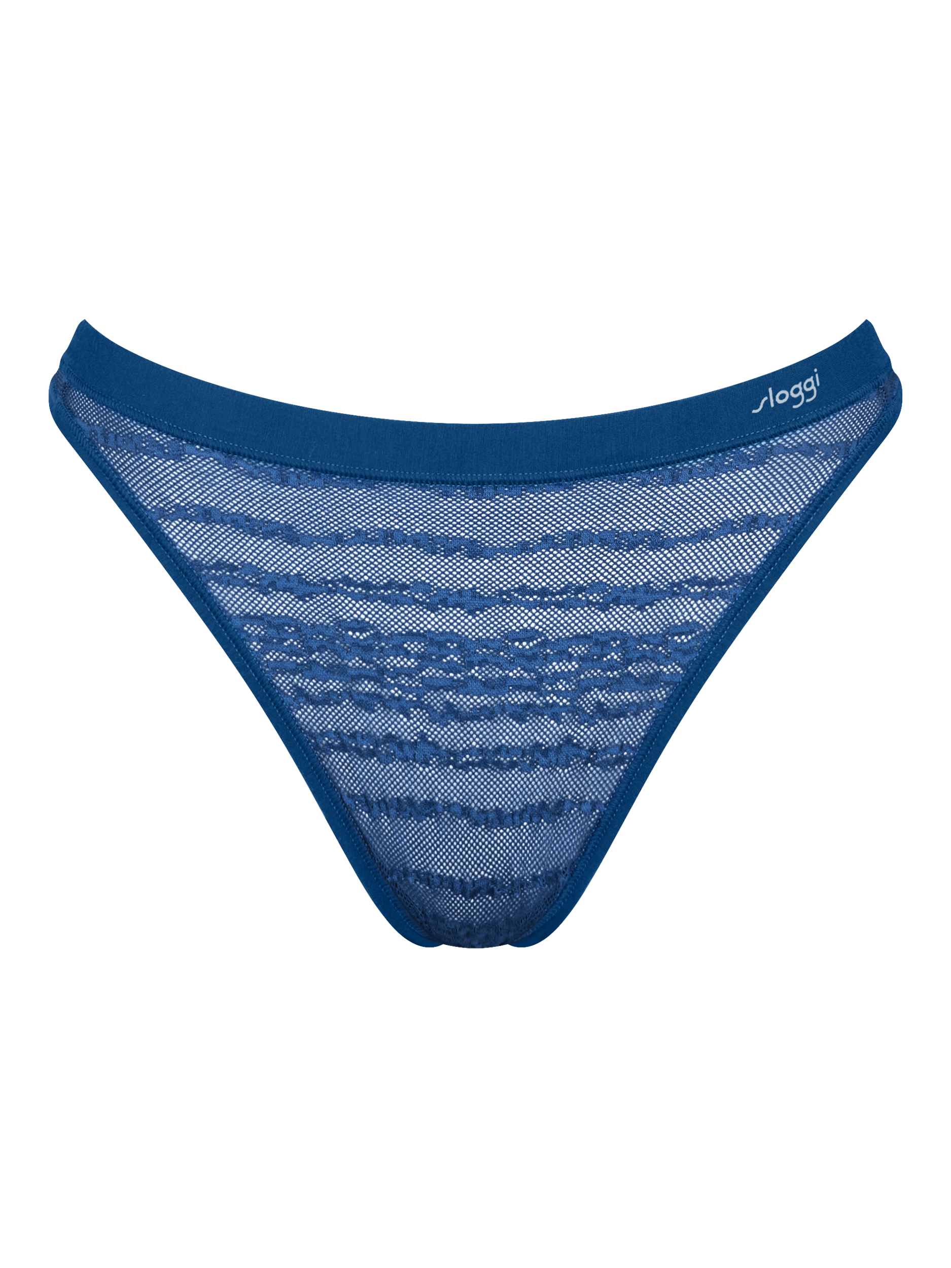 Product image 6 of 8, which shows sloggi FREE Evolve Lace Thong, Blue Sapphire, 2