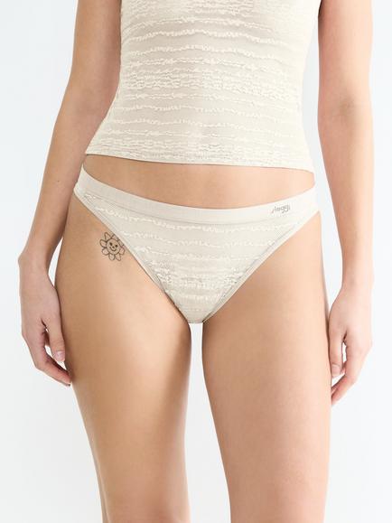 sloggi FREE Evolve Lace String Knickers, Silk White
