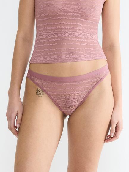 sloggi FREE Evolve Lace String Knickers, Date Night Pink