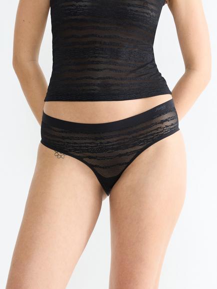 sloggi FREE Evolve Lace Hipster Knickers, Black