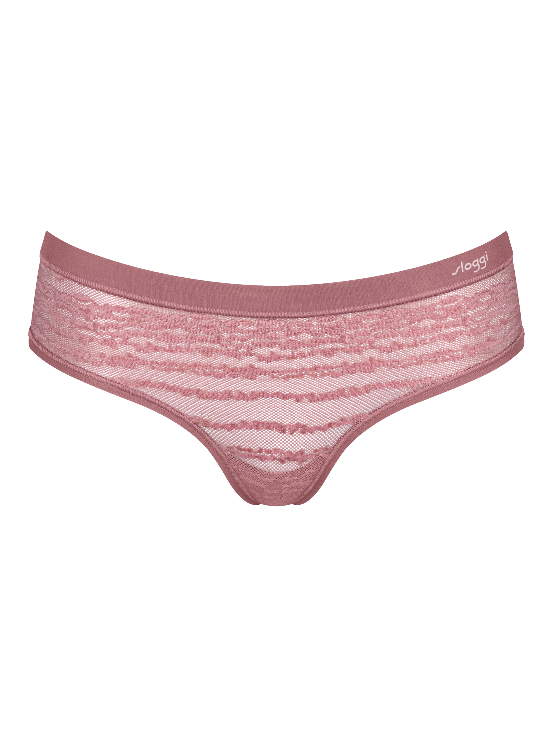 Product image 6 of 8, which shows sloggi FREE Evolve Lace Hipster Knickers, Date Night Pink, 1