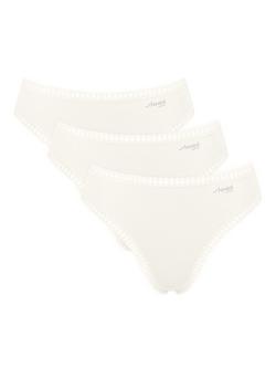 sloggi GO Crush High Leg Knickers, Pack of 3, Silk White
