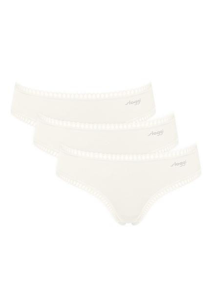 sloggi GO Crush Hipster Knickers, Pack of 3, Silk White