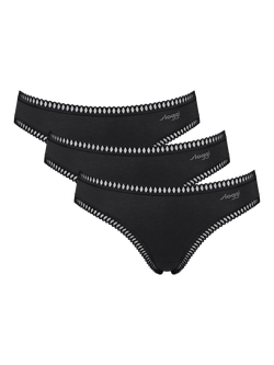sloggi GO Crush Mini Briefs, Pack of 3, Black