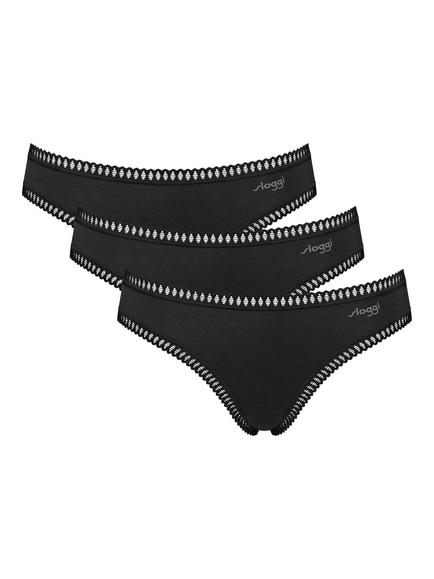 sloggi GO Crush Mini Briefs, Pack of 3, Black