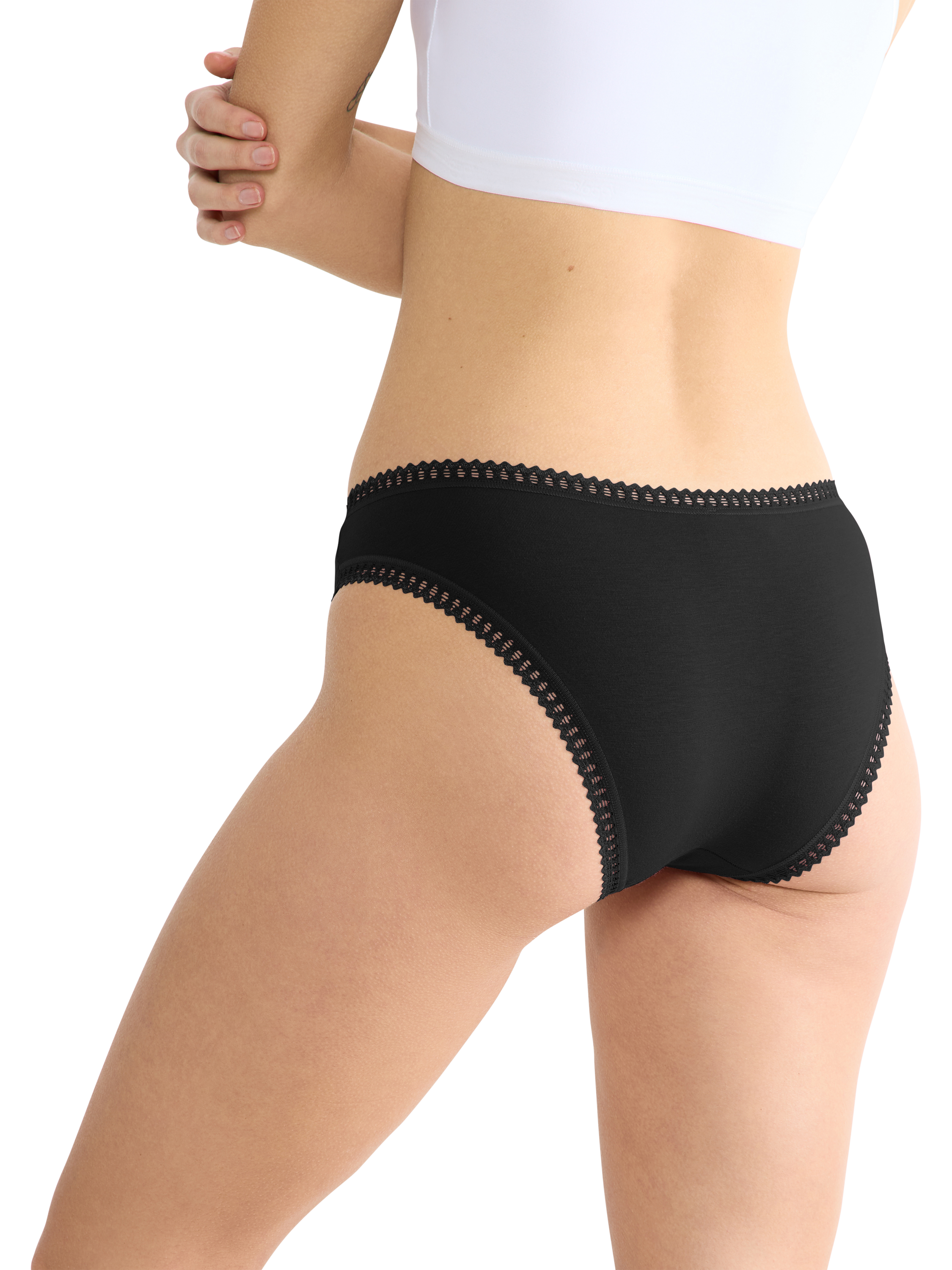 Product image 3 of 7, which shows sloggi GO Crush Mini Briefs, Pack of 3, Black, L