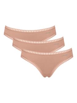 sloggi GO Crush Mini Briefs, Pack of 3, Cameo Brown