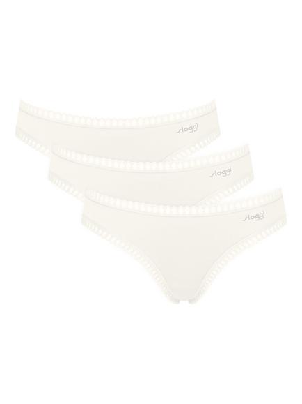 sloggi GO Crush Mini Briefs, Pack of 3, Silk White