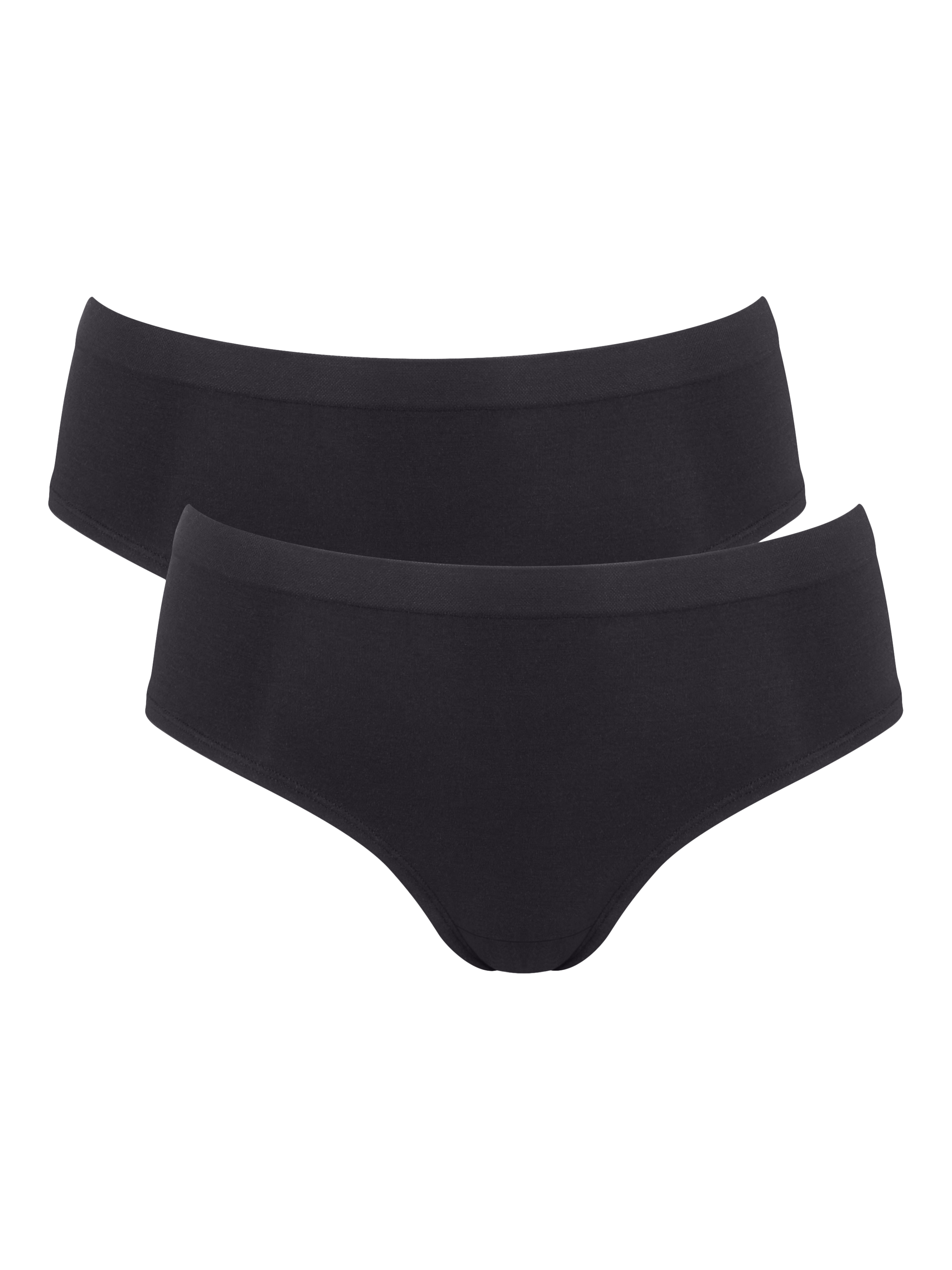Product image 1 of 7, which shows sloggi GO Sense Hipster Knickers, Pack of 2, Black, L