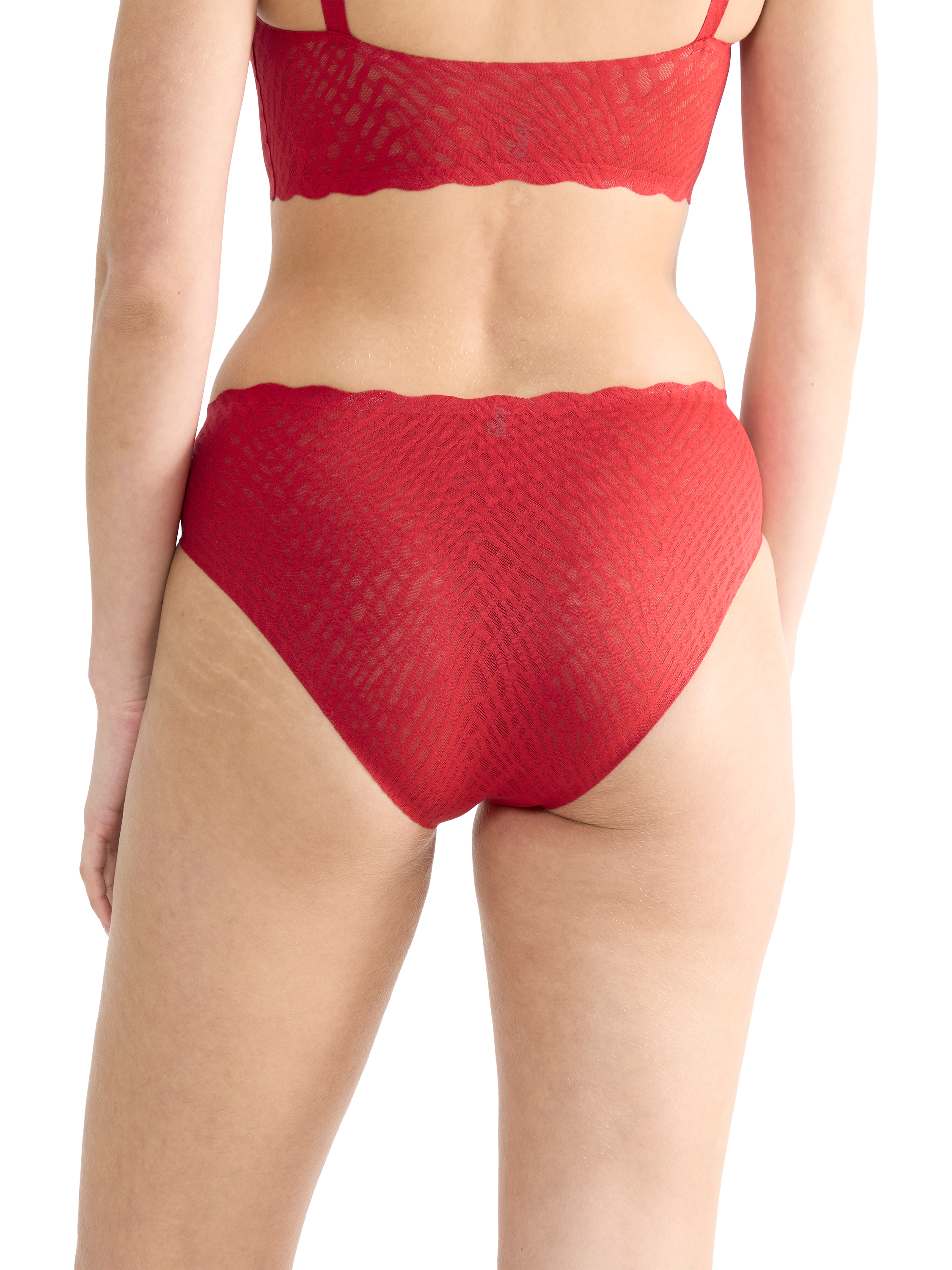 Product image 2 of 6, which shows sloggi ZERO Feel Bliss High Leg Knickers, Shanghai Red, L