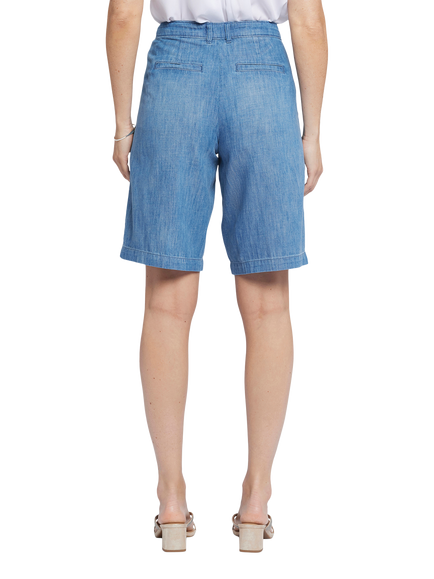 NYDJ Relaxed Bermuda Denim Shorts, Corfu - view 2, Corfu