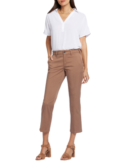 NYDJ Stretch Twill Straight Ankle Trousers, Baguette, Baguette