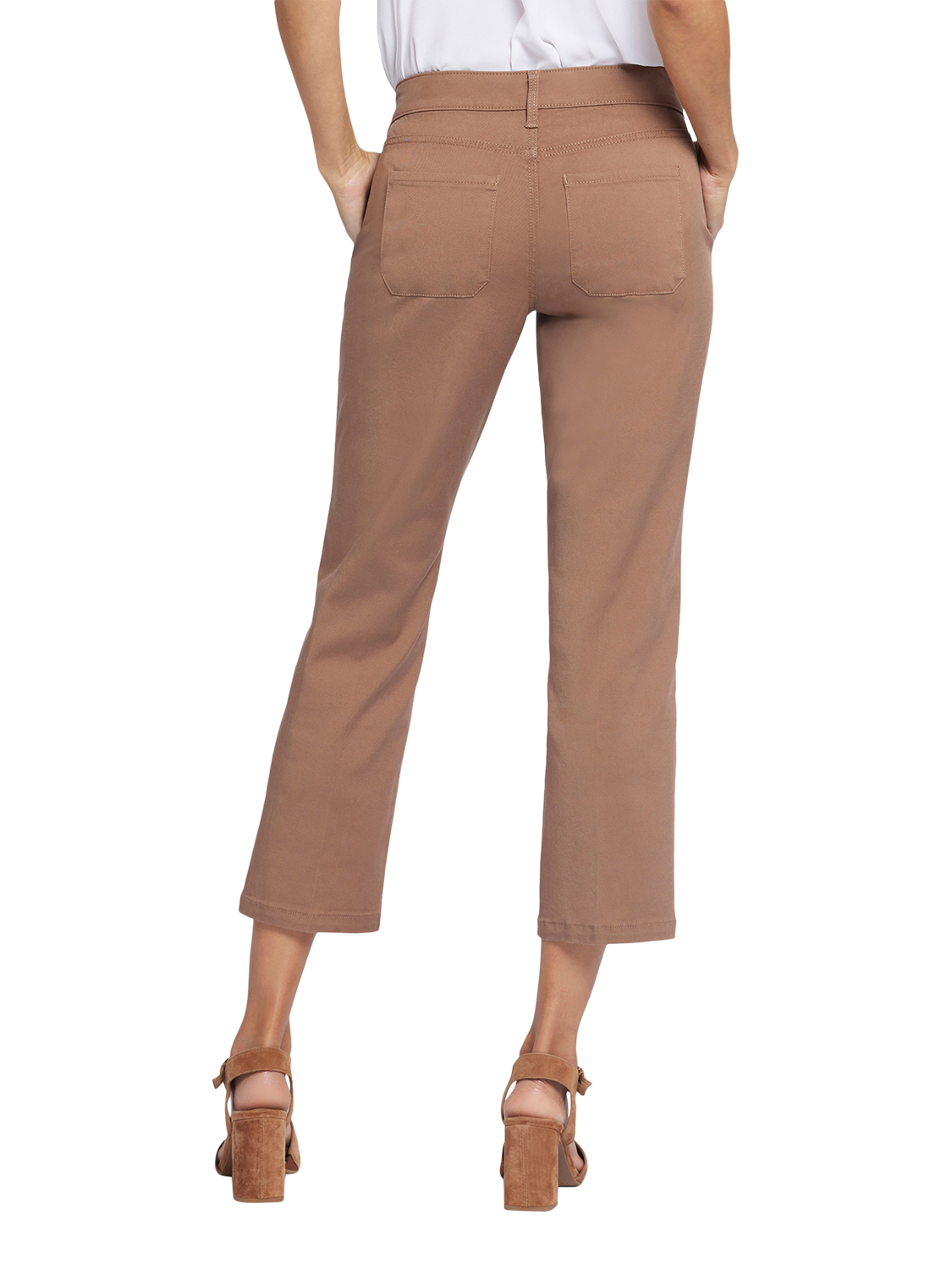 Product image 2 of 2, which shows NYDJ Stretch Twill Straight Ankle Trousers, Baguette, 4
