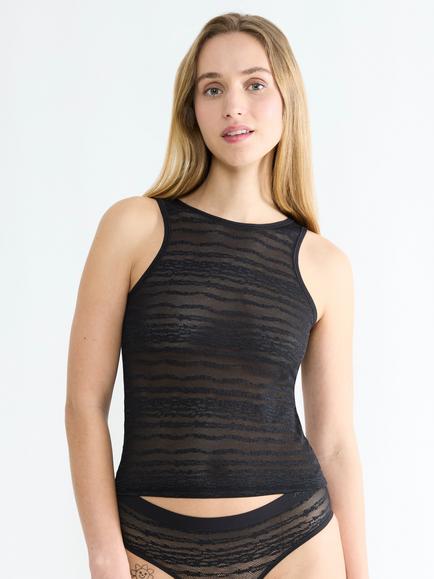 sloggi FREE Evolve Lace Tank Top, Black - view 2, Black