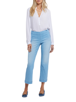 NYDJ Bailey Relaxed Straight Ankle Pull-On Jeans In Soft-Contour Denim™, Canary Beach