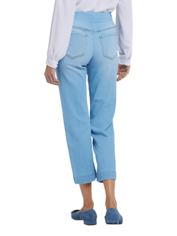 NYDJ Bailey Relaxed Straight Ankle Pull-On Jeans In Soft-Contour Denim™ - view 2, Canary Beach