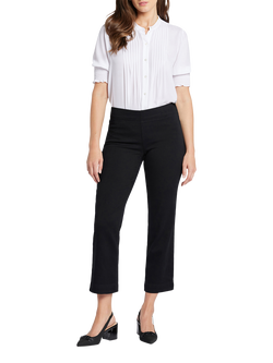 NYDJ Bailey Relaxed Straight Ankle Pull-On Jeans In Soft-Contour Denim™, Black Overdye