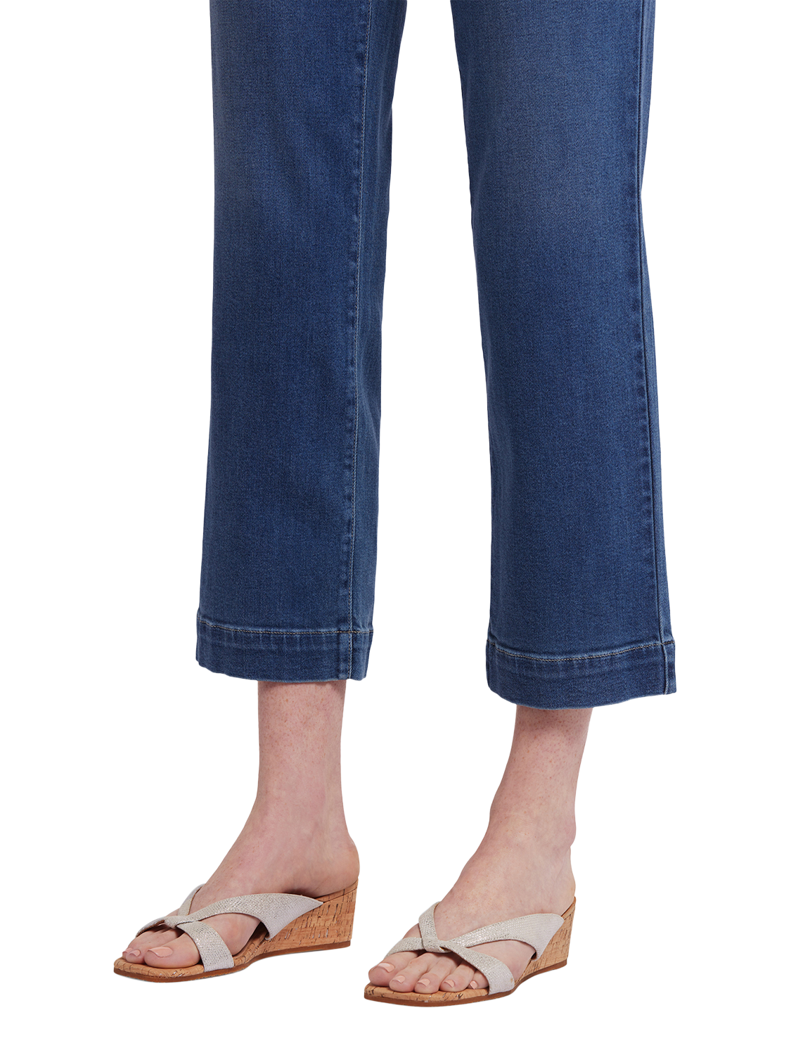 Product image 6 of 6, which shows NYDJ Bailey Relaxed Straight Ankle Pull-On Jeans In Soft-Contour Denim™, Valencia Surf, XS